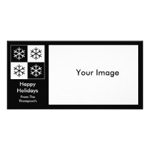 Pop Art Snowflakes Photo Card Template