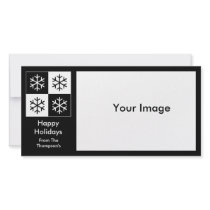 Pop Art Snowflakes Photo Card Template
