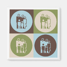 Pop Art Social Work Fridge Magnets