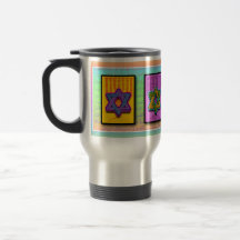 Pop Art Star of David Cups & Mugs