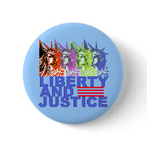 Pop Art Statue of Liberty Products Pinback Button