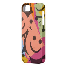 Pop Art Style Smiley Faces iPhone 5 Cases