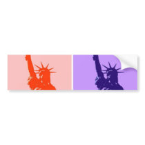 Pop Art Style Statue of Liberty Bumper Stickers