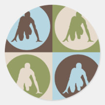 Pop Art Track Round Sticker