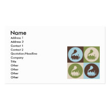 Pop Art Trains Business Card Templates