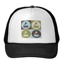 Pop Art Trains Mesh Hat