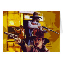 Pop Art Western Greetings Card