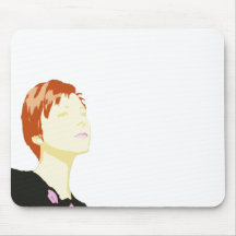 Pop Art White Mouse Pad