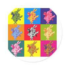 Pop Art White Rabbit Full Colour