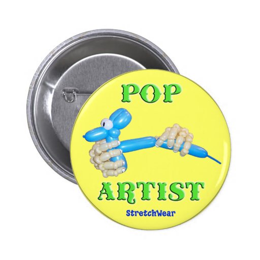 Pop Artist Balloon Dog Pinback Button