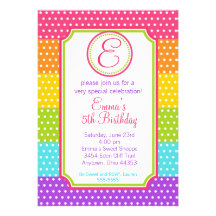 Pop Candy Birthday Invitations