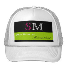 Pop Colours in Pink Green and Black Mesh Hats