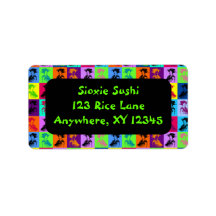 Pop Geishas Personalized Address Label