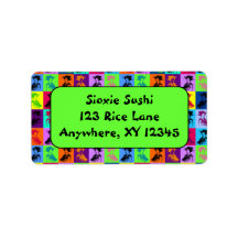 Pop Geishas Personalized Address Labels