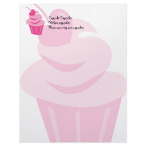 Pop Heart Cupcake Letterhead Design
