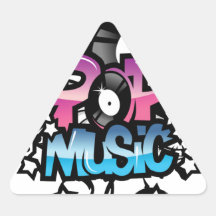 Pop Music Triangle Stickers