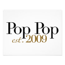 Pop Pop Est. 2009 invitations