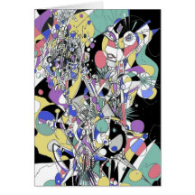 Pop Tech Girl Greeting Cards