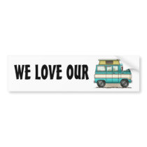 Pop Top Van Camper Bumper Sticker