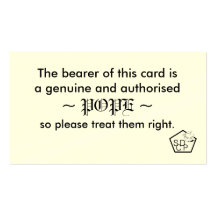 Pope Card Business Cards
