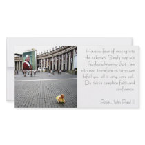 Pope John Paul II and Baby Photo Card Template