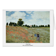 Poppies By Claude Monet Greeting Cards
