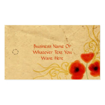Poppies Hang Tag Business Card
