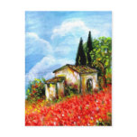 POPPIES IN TUSCANY POSTCARDS