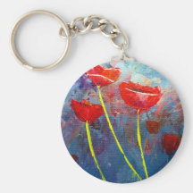 Poppies Key Chain