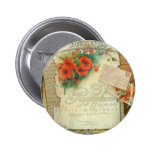 Poppies Memories and French Script Button