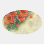 Poppies Memories and French Script Tags Stickers