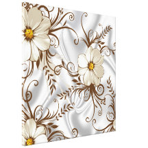 Poppies on Satin Stretched Canvas Print