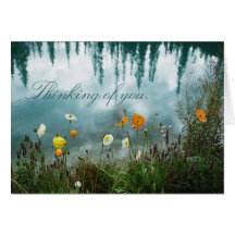 Poppies on Water Condolence Card