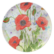 'Poppies' Plate