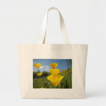 POPPIES POPPY Flowers TOTE BAG CANVAS BEACH BAG