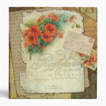 Poppies Victorian Style Binder Album Notebook