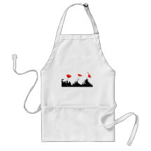 Poppies waves apron