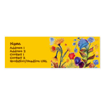 Popping Blue Flower Profile Card Business Card Templates