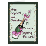 Popping Corks Funny Wedding Invitation Greeting Cards