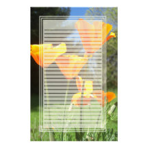 Poppy Day Lined Stationery