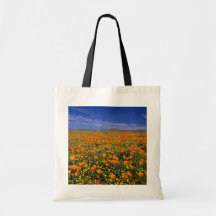 Poppy field  flowers tote bag