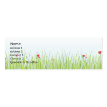 Poppy Field - Skinny Business Cards