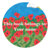 Poppy field, This book belongs to:Your name