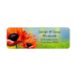 Poppy Fields Garden Party Return Address Labels labels