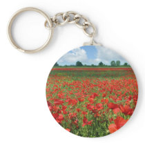 Poppy Fields Key Chain