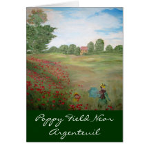 Poppy Fields Near Argenteuil Greeting Card