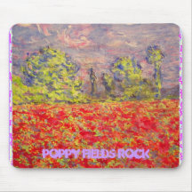 poppy fields rock art mouse pads