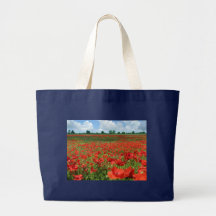 Poppy Fields Tote Bags