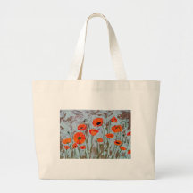 Poppy flowers bags