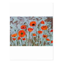 Poppy flowers post cards